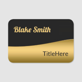 Titel "Schwarz" und "Gold" Namensschild