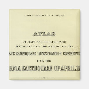Titel Seite Atlas California Erdbeben Magnet