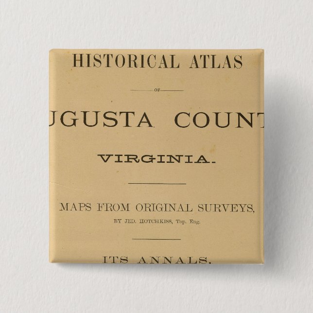Titel Seite Augusta Landkreis, Virginia Button (Vorderseite)