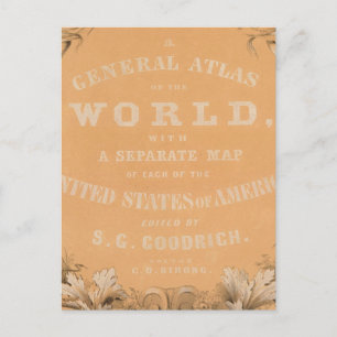 Titel Seite des Allgemeinen Atlas der Welt Postkarte