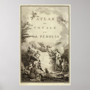 Titel Seite des Atlas von Frankreich Poster