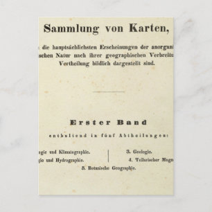 Titel Seite Dr. Heinrich Berghaus Postkarte
