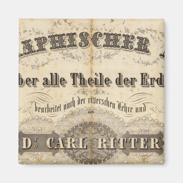 Titel Seite Geographischer Atlas Magnet (Vorne)