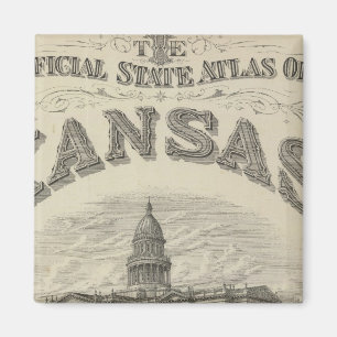 Titel Seite Kansas Offiziell Staat Atlas Magnet