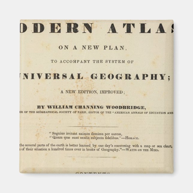 Titel Seite Moderne Atlas Magnet (Vorne)