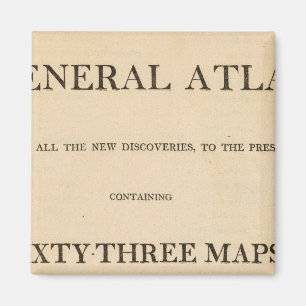 Titel Seite Neu, eleganter General Atlas Magnet
