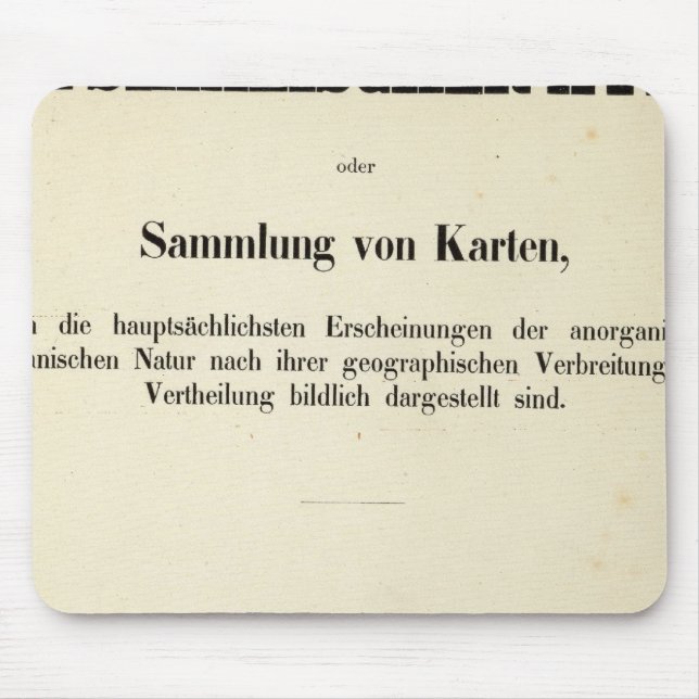 Titel Seite Physischer Atlas / 2 Mousepad (Vorne)