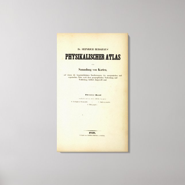 Titel Seite Physischer Atlas v 2 Leinwanddruck (Vorderseite)
