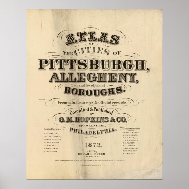 Titel Seite Pittsburgh, Allegheny atlas Poster (Vorne)