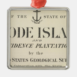 Titel Seite Rhode Island Atlas Ornament Aus Metall