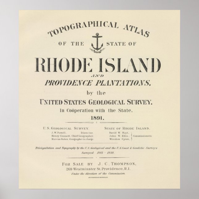 Titel Seite Rhode Island Atlas Poster (Vorne)