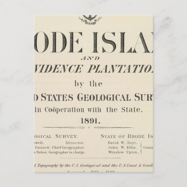 Titel Seite Rhode Island Atlas Postkarte (Vorderseite)
