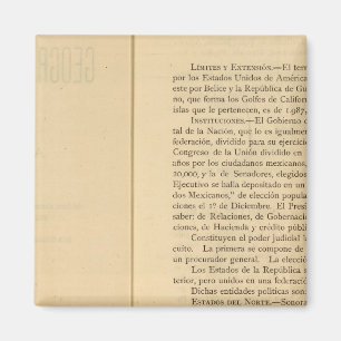 Titel Seite von 1874 Mexiko-Atlas Magnet