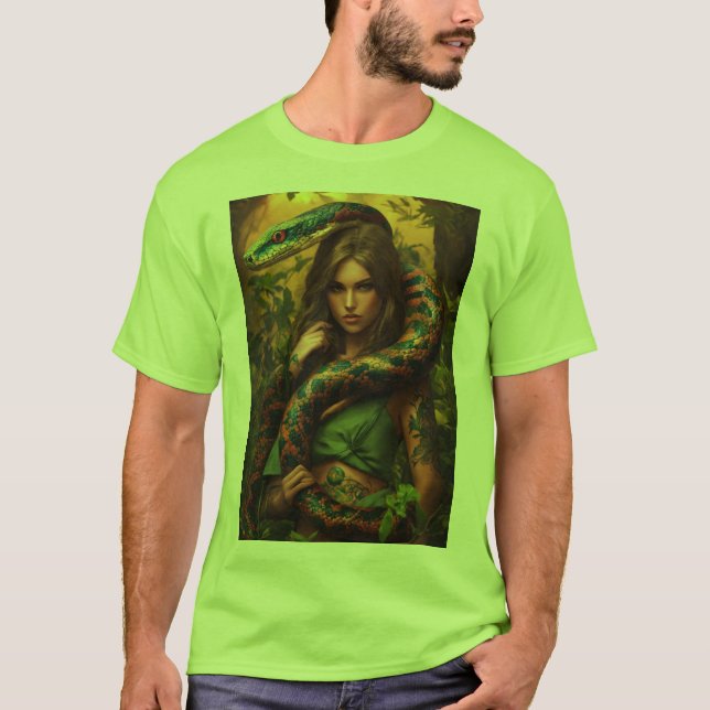 Titel: "Serpentine Harmony Earth T-Shirt" T-Shirt (Vorderseite)