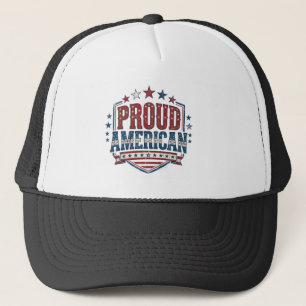 Titel: Stolz Amerikanische Patriotische Sterne Fet Truckerkappe