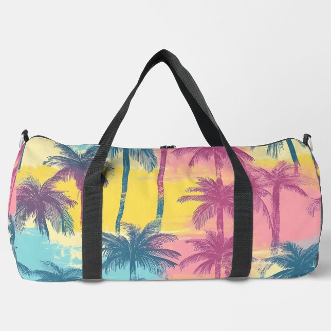 Titel: "Sunset Palms Travel" Duffle Bag (Vorderseite)