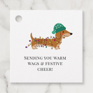 Titel Süße Weihnachts-Dachshund-Geschenkanhänger " Geschenkanhänger