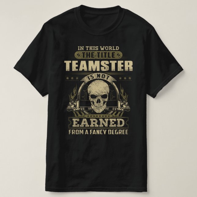 Titel Teamster wird nicht mit extravagantem Abschl T-Shirt (Design vorne)