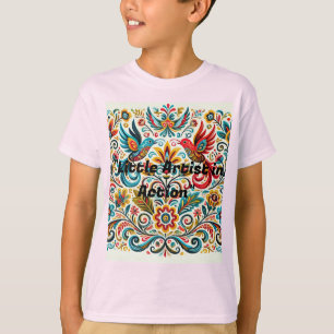 Titel: Vibrank Folk Art Floral Pattern T - Shirt
