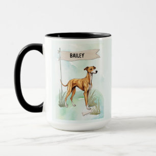 Titel:
Windhund Wasserfarbe Personalisierter Hund Tasse