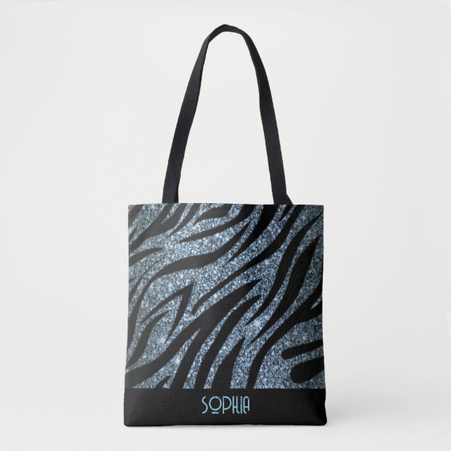Titel: Zebra Skin Collection Personalisiert Tote B (Vorderseite)