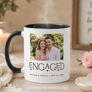 Titelbild mit Herz-Typografie Weiß Foto Tasse