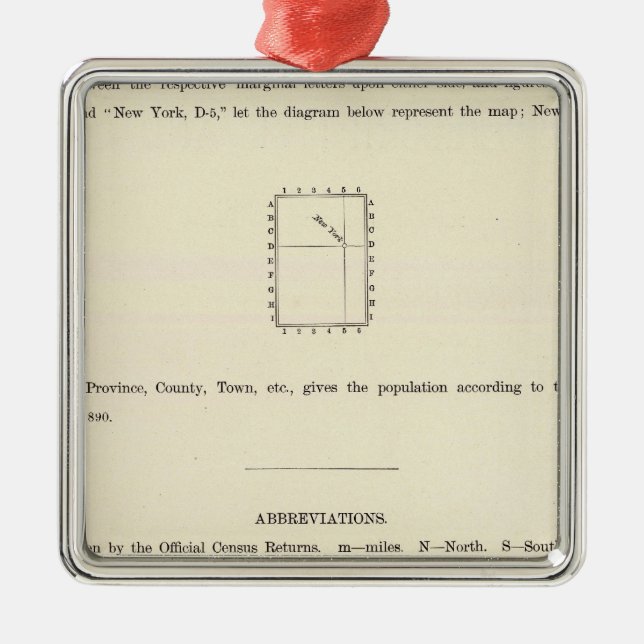 Titelblatt der Rückseite indexierte Atlas Ornament Aus Metall (Vorne)