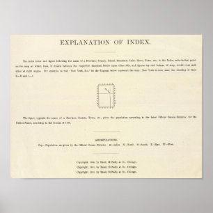 Titelblatt der Rückseite indexierte Atlas Poster