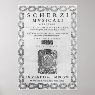Titelblatt der 'Scherzi Musicali Poster