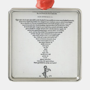 Titelblatt der Sprichwörter von ERASMUS Silbernes Ornament
