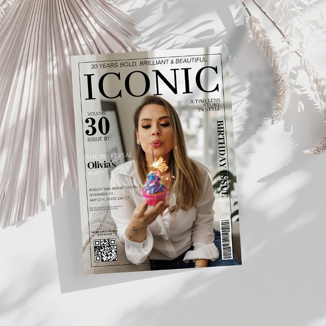 Titelblatt der Zeitschrift qr Party 30. Geburtstag Einladung (Von Creator hochgeladen)