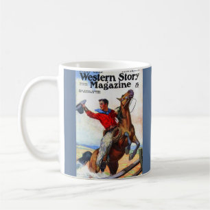 Titelblatt des Western Story Magazins 1924 Kaffeetasse