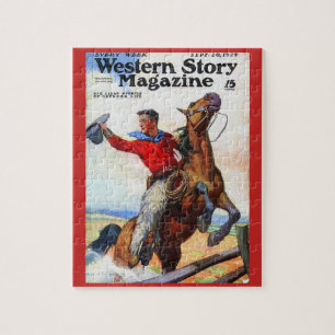 Titelblatt des Western Story Magazins 1924 Puzzle