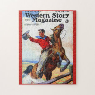 Titelblatt des Western Story Magazins 1924 Puzzle
