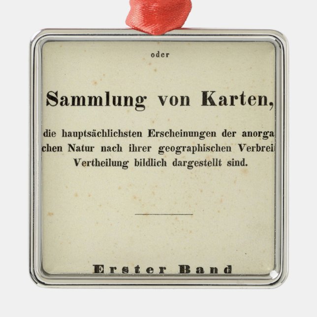 Titelblatt-Dr. Heinrich Berghaus Ornament Aus Metall (Vorne)