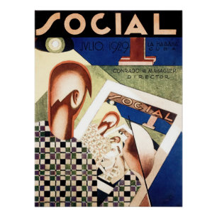 Titelblatt einer sozialen Zeitschrift Poster