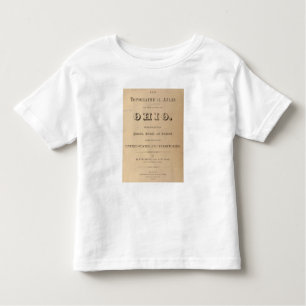 Titelblatt eines topographischen Atlasses Kleinkind T-shirt