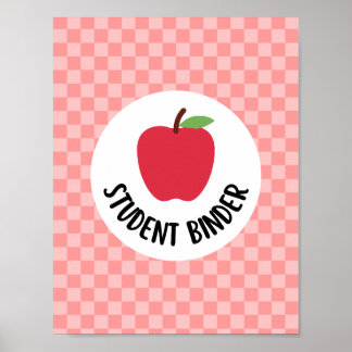 Titelblatt-Einlage für Lehrerordner für Schüler Poster