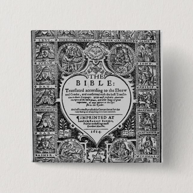 Titelblatt für die englische Übersetzung Button (Vorderseite)