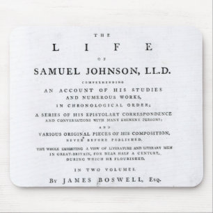 Titelblatt, 'vom Leben von Samuel Johnson Mousepad