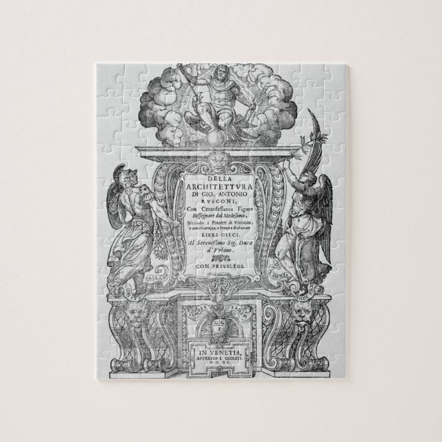 Titelblatt von "Della Architettura", Puzzle (Vertikal)