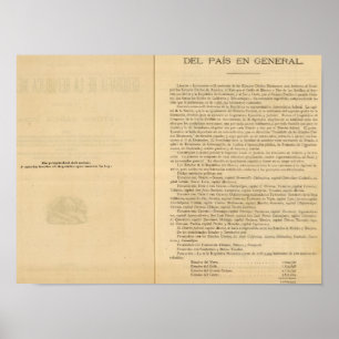 Titelblatt von Mexiko-Atlas 1874 Poster