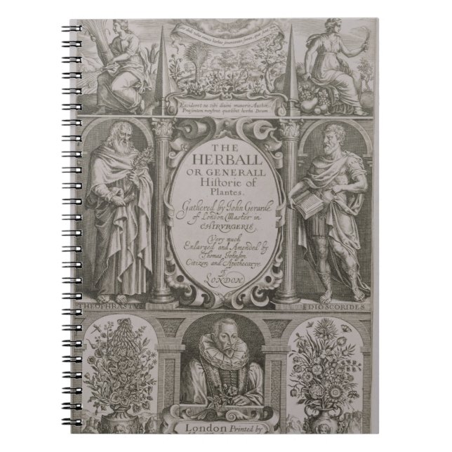 Titelblatt zur zweiten Ausgabe 'des Herball Notizblock (Vorderseite)