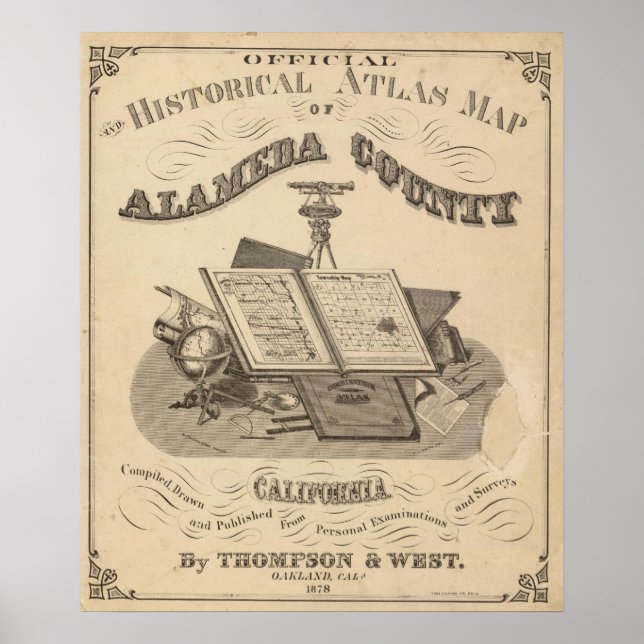 Titelseite Alameda Landkreis Atlas Karte Poster (Vorne)