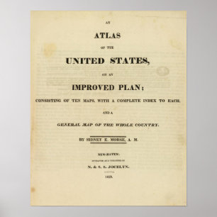 Titelseite Atlas der Vereinigten Staaten Poster
