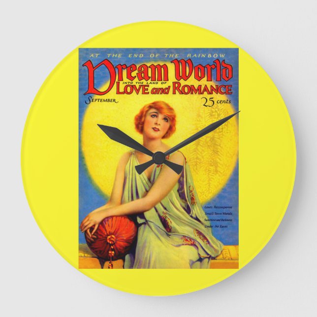 Titelseite der Dream World-Zeitschrift aus den 192 Große Wanduhr (Vorderseite)