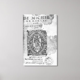 Titelseite der ersten Ausgabe von "Essais" Leinwanddruck