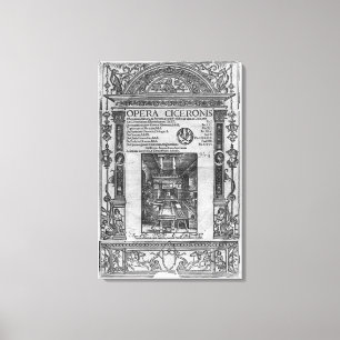 Titelseite der Oper Ciceronis, veröffentlicht 1520 Leinwanddruck