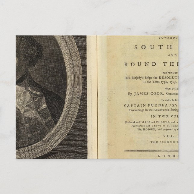 Titelseite der Reise zum Südpol Postkarte (Vorderseite)