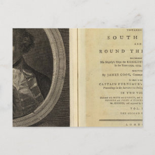 Titelseite der Reise zum Südpol Postkarte